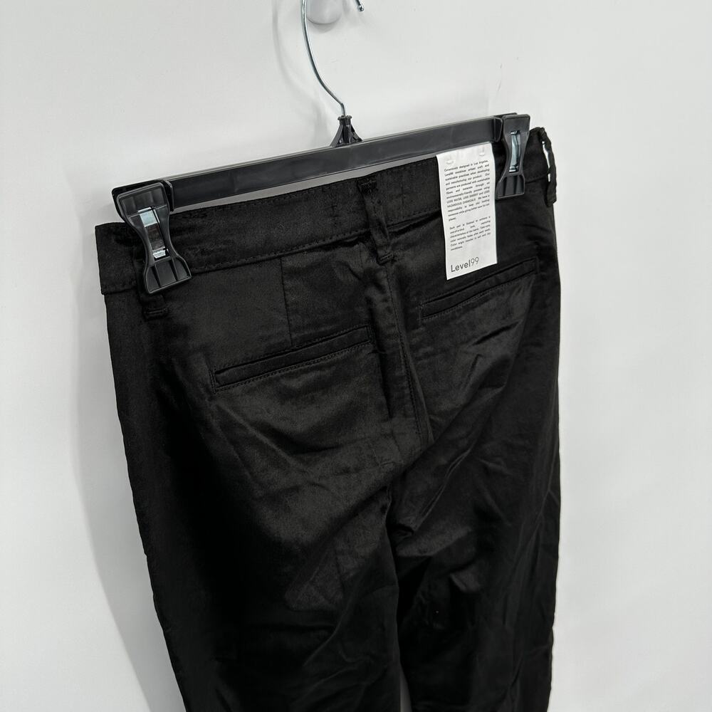 LEVEL 99 NWT Evereve Percy Black Velvet Wide Leg Trouser Pant // 31 - Picture 12 of 16